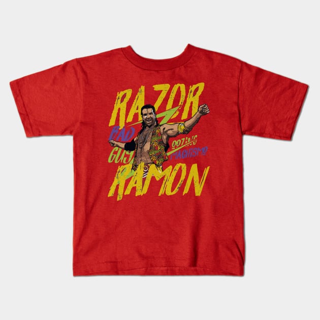 Razor Ramon Bad Guy Kids T-Shirt by MunMun_Design